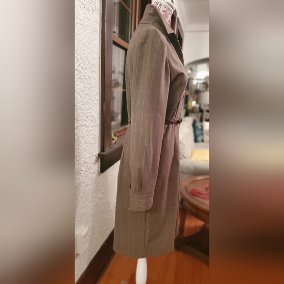 Sophisticated Long Sleeve Brown Dress - Picture 3 of 11